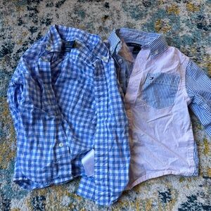 Ralph Lauren Blue and White Checkered Shirt